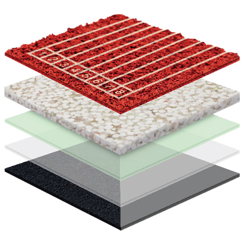 河北区无缝预制型塑胶跑道渗水TPR喷面